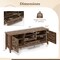 Farmhouse TV Console for 65-Inch TVs with Woven Doors and Storage